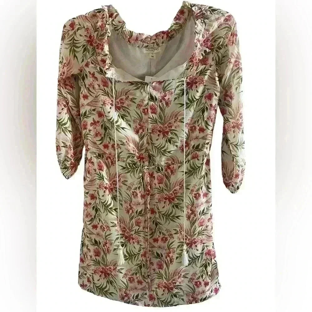 Maison Jules NWT Floral V-Neck Dress Size 2 - Picture 3 of 12